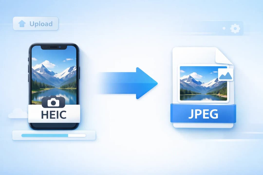 HEIC to JPEG conversion — convert iPhone HEIC photos to universal JPEG format